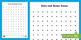 Dots And Boxes - Dot To Dot Square Game - Primary Resources