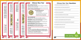 Chinese New Year Reading Comprehension KS2 Resource - Twinkl