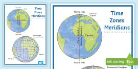 Time Zones Map | World Geography Resource | Twinkl - Twinkl