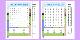 The Children of Lir Literacy Activities Sheet (teacher made)