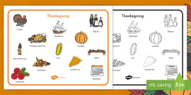 Thanksgiving Word Cards Teacher Made