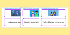 Phase 3 Caption Cards And Picture Matching Activity - Twinkl