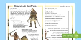 beowulf fact file anglo uks2 differentiated comprehension ks2 saxons reading activity history ages year facts resources twinkl