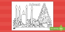 Advent Addition to 20 Colouring Page (teacher made) - Twinkl