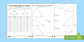 Types of Triangle Worksheet - Triangle Names Activity