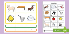 FREE! - Initial Sounds Peg Matching Game (teacher Made)