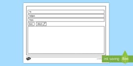 Text Message Template | Primary Writing Frames - Twinkl