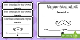* NEW * Father's Day Certificates