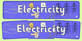 Electricity Display Lettering (teacher made) - Twinkl