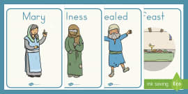 The Miracles of Jesus Bible Stories Word Mat (teacher made)