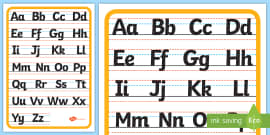 Uppercase and Lowercase Letter Chart | EYLF Resources | ABC