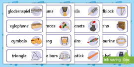 Pictures of Instruments Cards - Music Resources - Twinkl