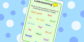 Commenting Prompt Cards (teacher made)