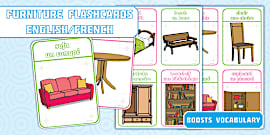 👉 French Furniture Word Mat {household items in french}