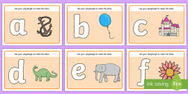 Alphabet Playdough Mats (cursive) (teacher made) - Twinkl