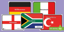 Mixed Languages Welcome Display Posters (teacher made)