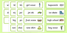 ‘sk’, ‘sc’ Phonics Word Cards | Easy to Print | Twinkl