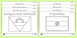 latin america flags printable coloring pages