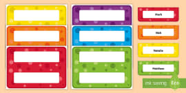 Download Editable Multicolour Tray Labels - tray labels, editable, labels