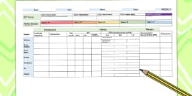 Medium Term Planning Template - Primary Resources - Twinkl