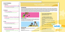 French worksheets - French: This is France Lesson Pack