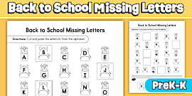 Clothes Missing Letters Cut and Paste Worksheet