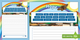 Hope Acrostic Poem Template (teacher made) - Twinkl