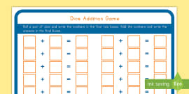 Addition Math Game: Tic-Tac-Toe to Ten - Math Pre-K and K-2