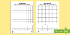 blank word search creator sheet primary resource