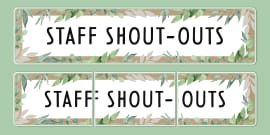 Staff Shout-Out Display Pack (teacher made) - Twinkl