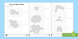 ks2 area of different shapes worksheets pdf year 4