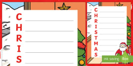 Christmas Acrostic Poem Template (teacher made) - Twinkl