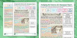 KS2 Features of a Newspaper Report Checklist (teacher made)