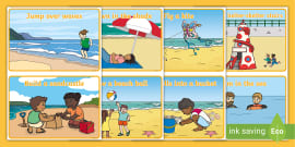 KS1 Seaside Collage Art Activity (teacher made) - Twinkl