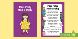 Miss Polly Had a Dolly Sequencing (A4) (teacher made)