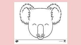 FREE! - Cute Koala Colouring Page | Koala Template Cut-Out