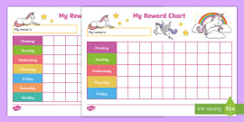 Printable Reward Charts For Kids Editable Reward Chart Print - UK