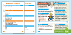 Pope Francis Fact File (teacher made) - Twinkl