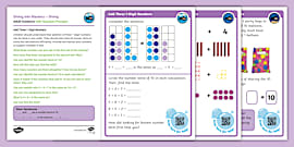 Adding Three One Digit Numbers Lesson 1 Number Facts to 10 Sheet