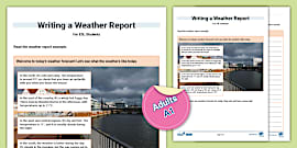 Weather Report Writing Template (teacher made) - Twinkl