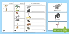 Animals Read And Write The Room Activity (teacher-made)