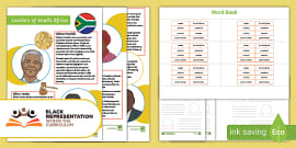 Nelson Mandela | Evidence In Text Activity | South Africa