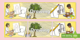 Mindful Drawing Display Banner - Twinkl - KS2 (teacher made)