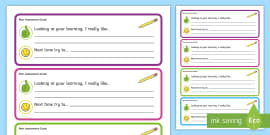 Student Self Assessment Sheets | Teaching Resources - Twinkl