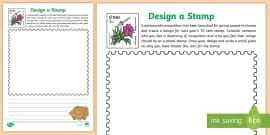 Design a Post Office Stamp | Stamp Template Primary Resource