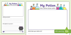 My Bubbling Magic Potion Worksheet / Worksheet - Twinkl