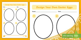 Design an Easter Egg A4 Template (teacher made) - Twinkl