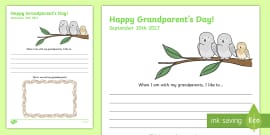 Grandparents Day Learn a Language Worksheet / Worksheet - Grandparents Day
