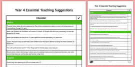 Year 4 Writing Checklist KS2 Level 4 Writing Expectations