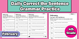Fourth January Daily Correct the Sentence Grammar Practice